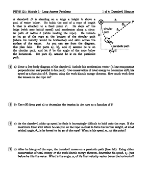 Module 1 Mastering Physics + Long Answer - Phys 121 - Studocu