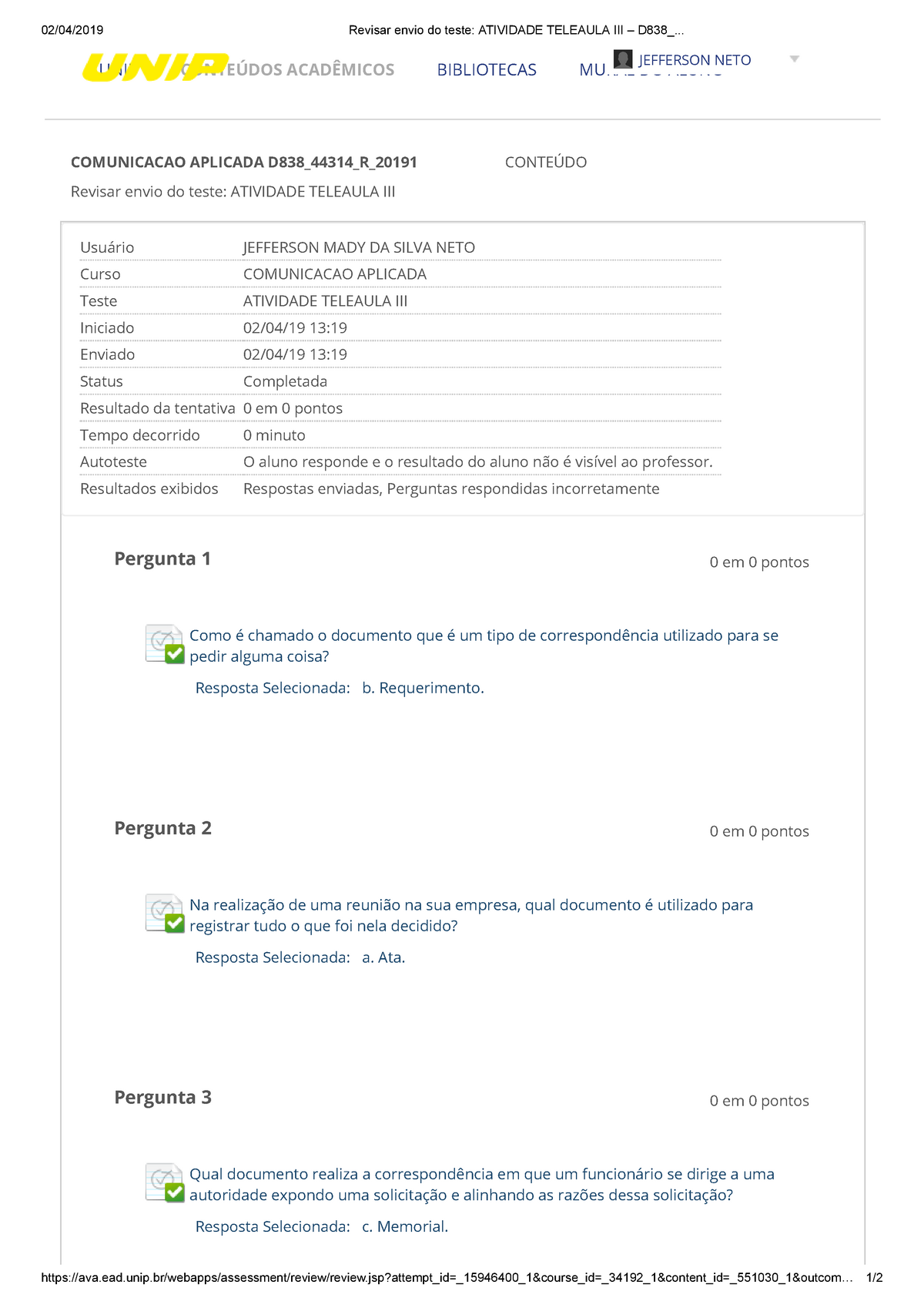 Ta Ai A Resposta Completa Do Blank Quiz A Resposta É Para A  carolinevieiradaluz Ciências - 8º Ano - Se 