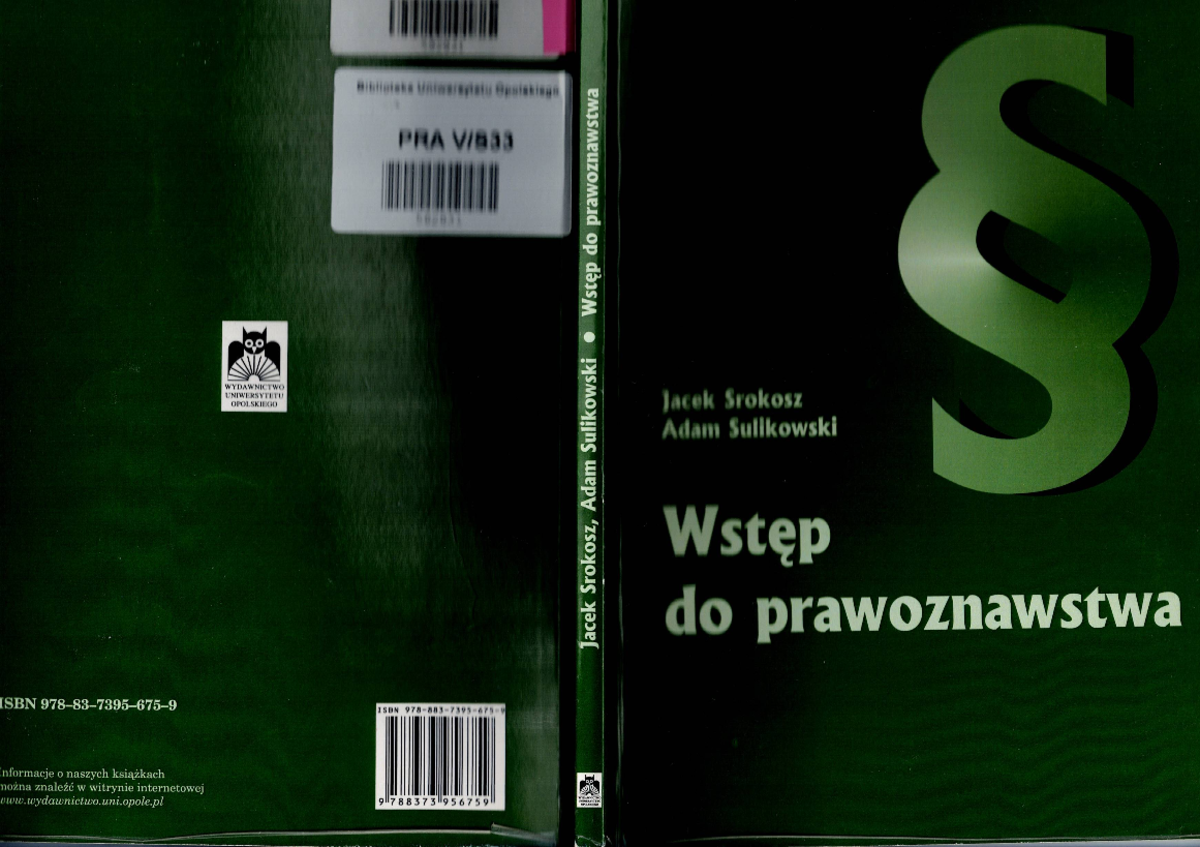 Wstęp do prawoznawstwa pdf - Bibilaraka University Baniskings PRA
