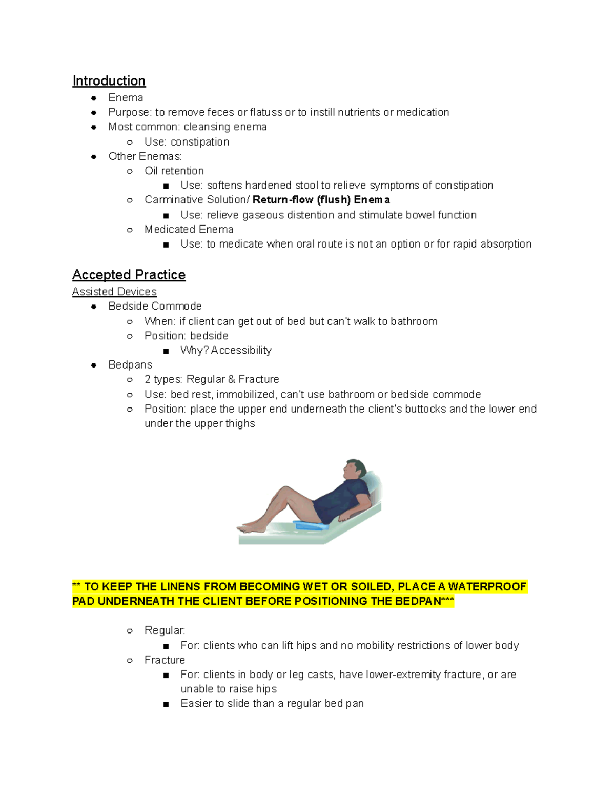 Bowel Elimination ( Skills Modules 3.0) - Introduction Enema Purpose ...