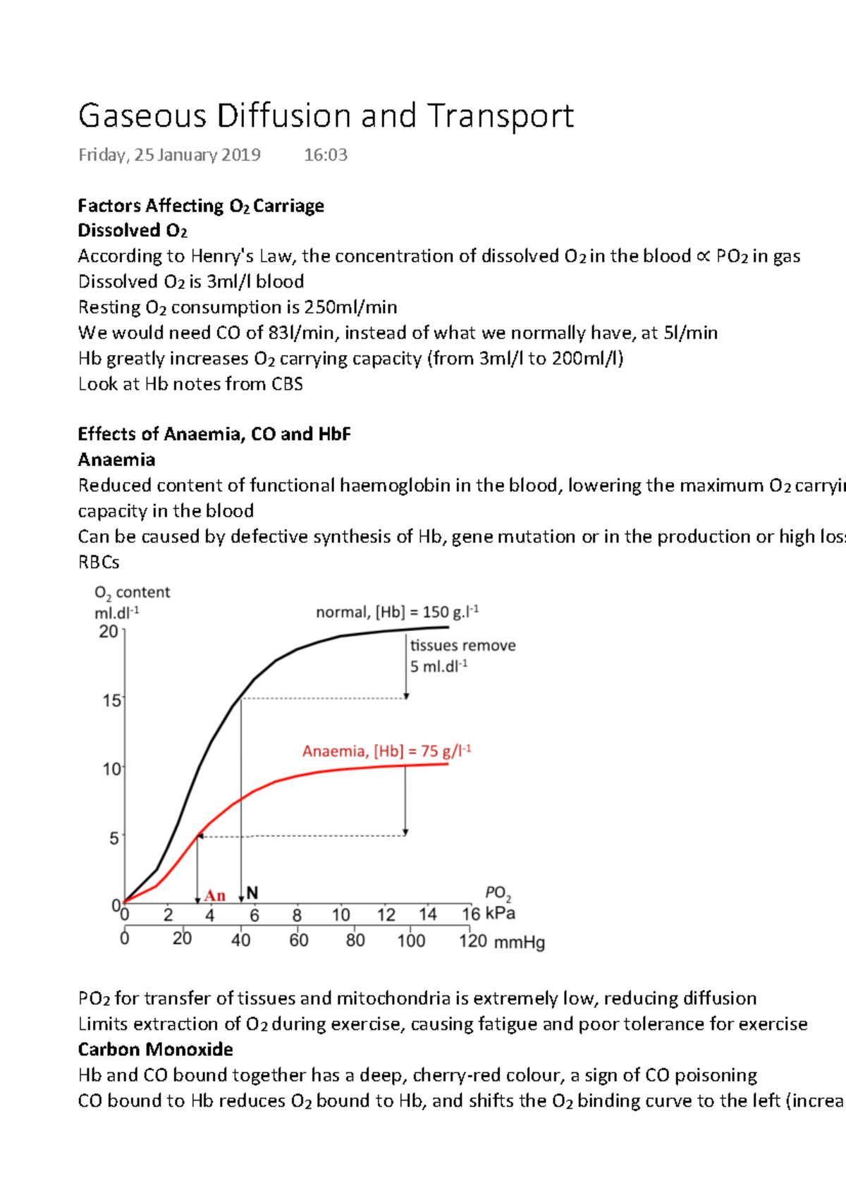 Gaseous Diffusion and Transport (Online) - Factors Affecting O 2 ...