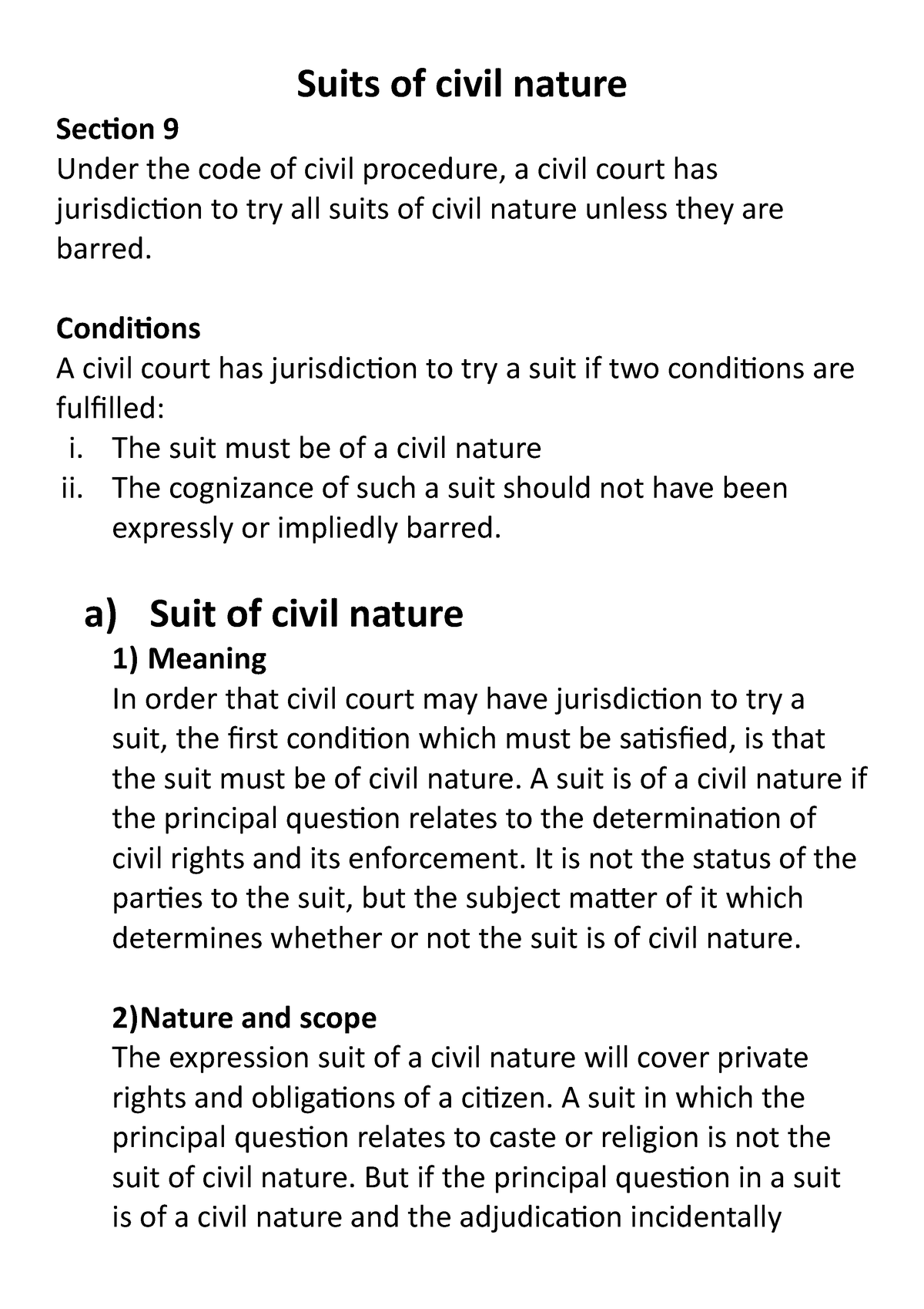 suits-of-civil-nature-notes-suits-of-civil-nature-section-9-under