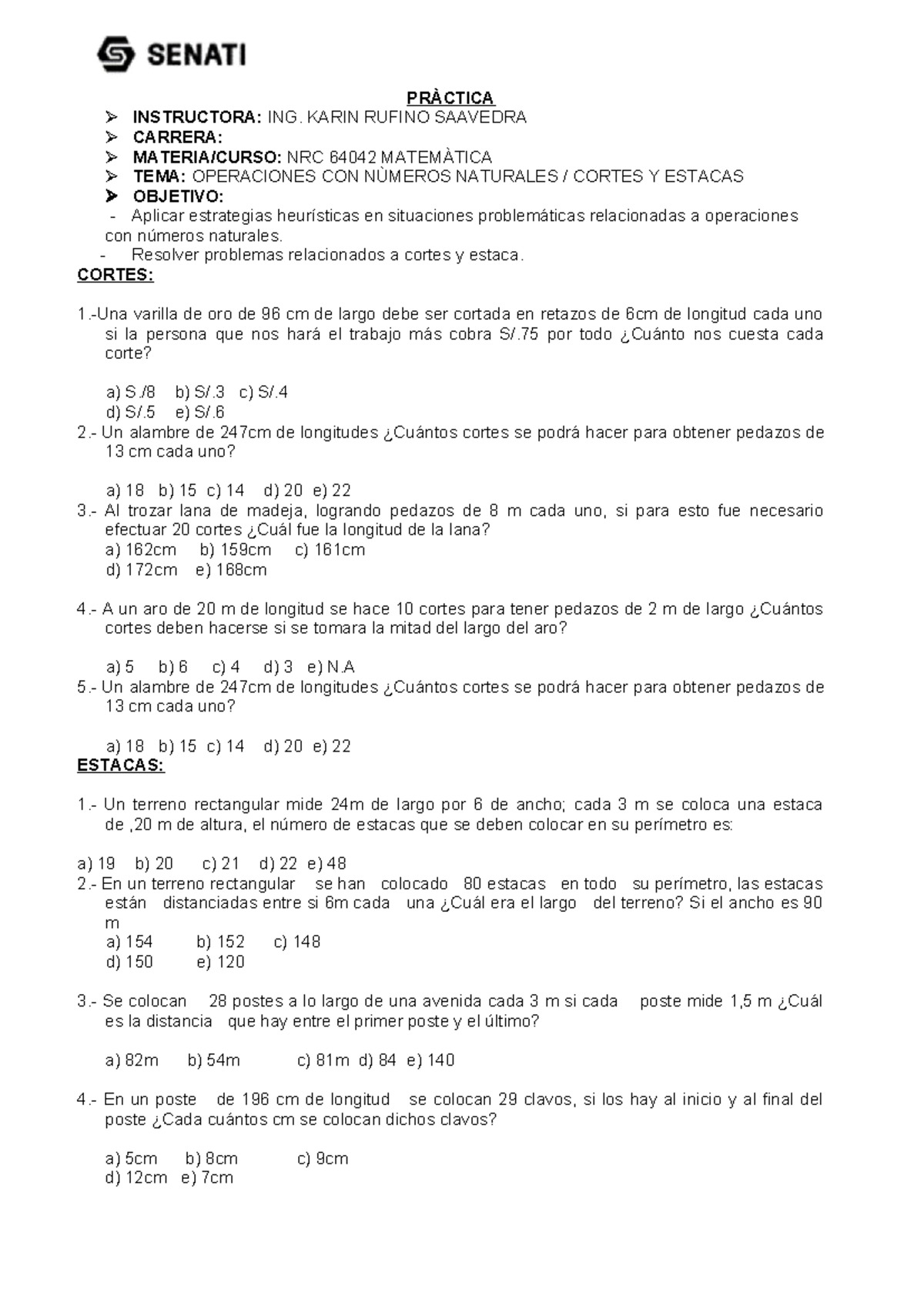 Pràctica - matematica - PRÀCTICA INSTRUCTORA: ING. KARIN RUFINO ...