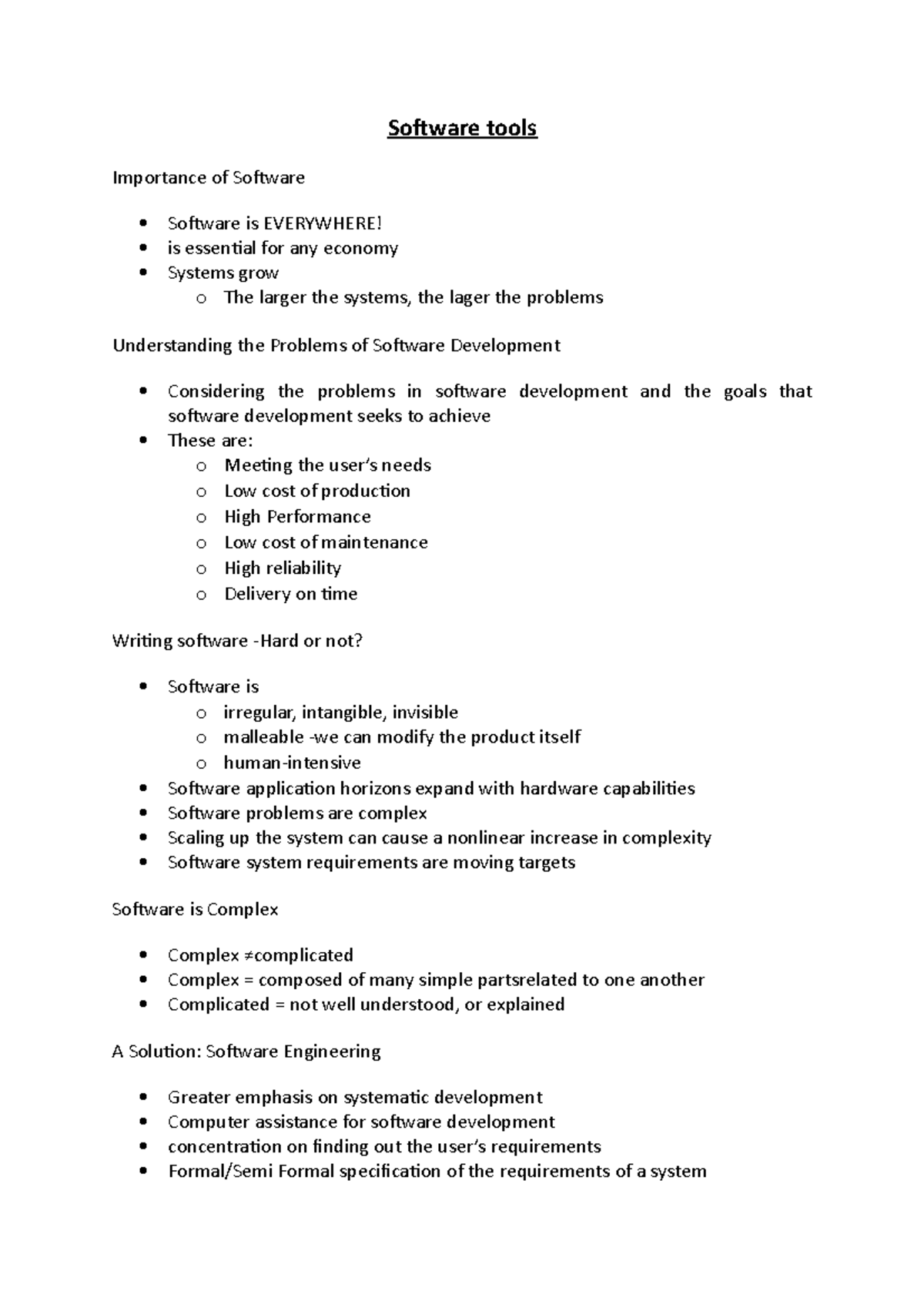 Software tools - Software tools Importance of Software Software is