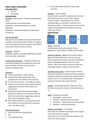 sociology essay plan