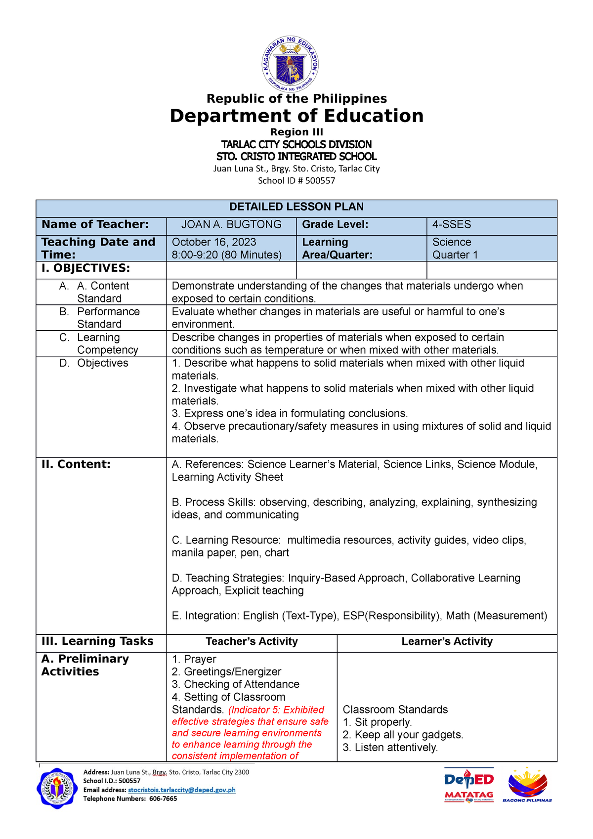 Dlp-COT 1 - DETAILED LESSON PLAN - Department Of Education Region III ...