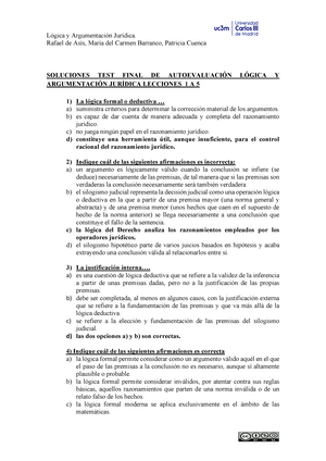 Ejercicios Lección 2 - EJERCICIOS LECCIÓN 2. LA ARGUMENTACIÓN EN EL ...