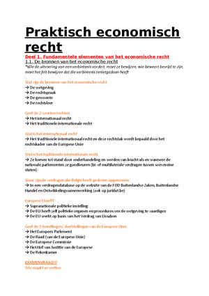 Samenvatting Ondernemingsrecht - Deel 1: Fundamentele Elementen Van Het ...