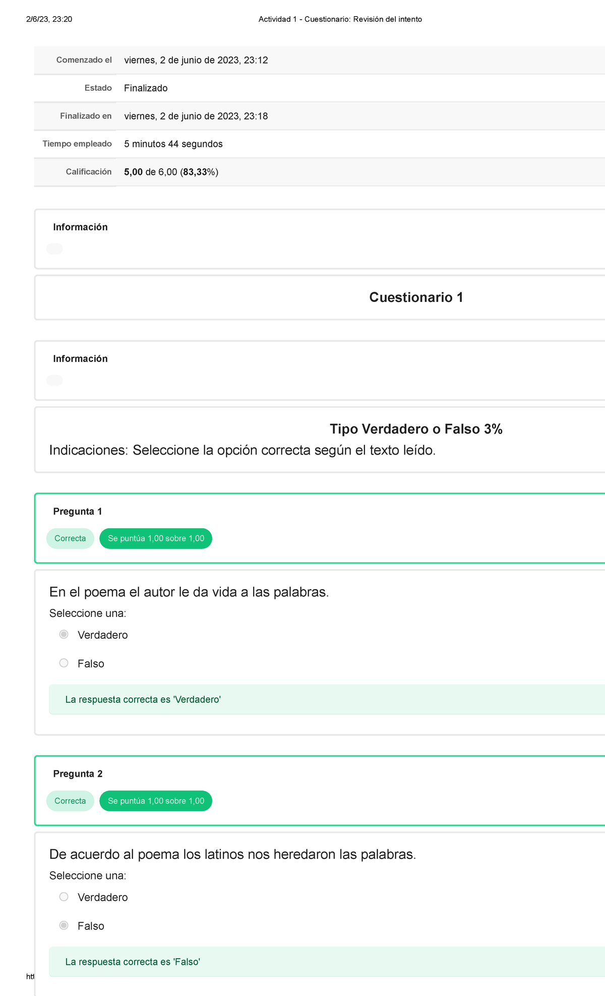 Actividad 1 - Cuestionario Revisión Del Intento - 2/6/23, 23:20 ...