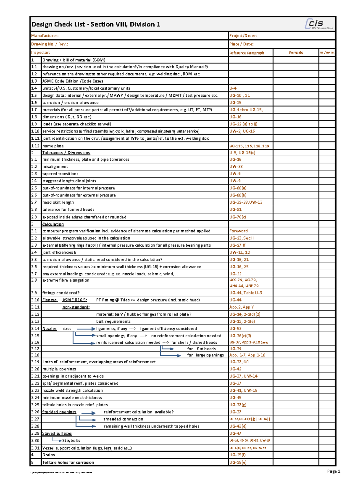 Design Check LIST VIII-1 rev1 - Design Check List ‐ Section VIII ...