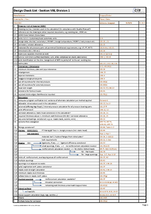 Design check list Section I Rev - Materials plate, forging, casting ...