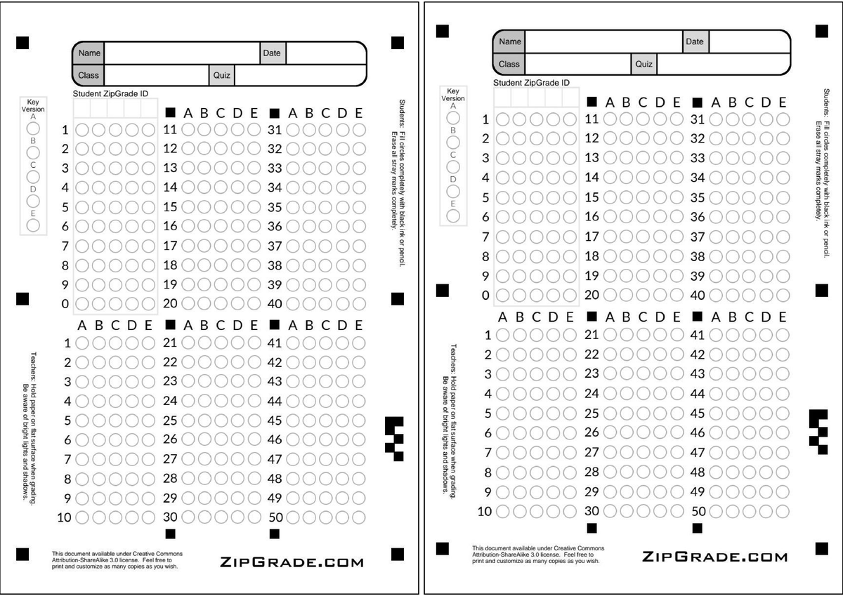 Zip Grade 50Question V 2 - converted - English for English - Studocu