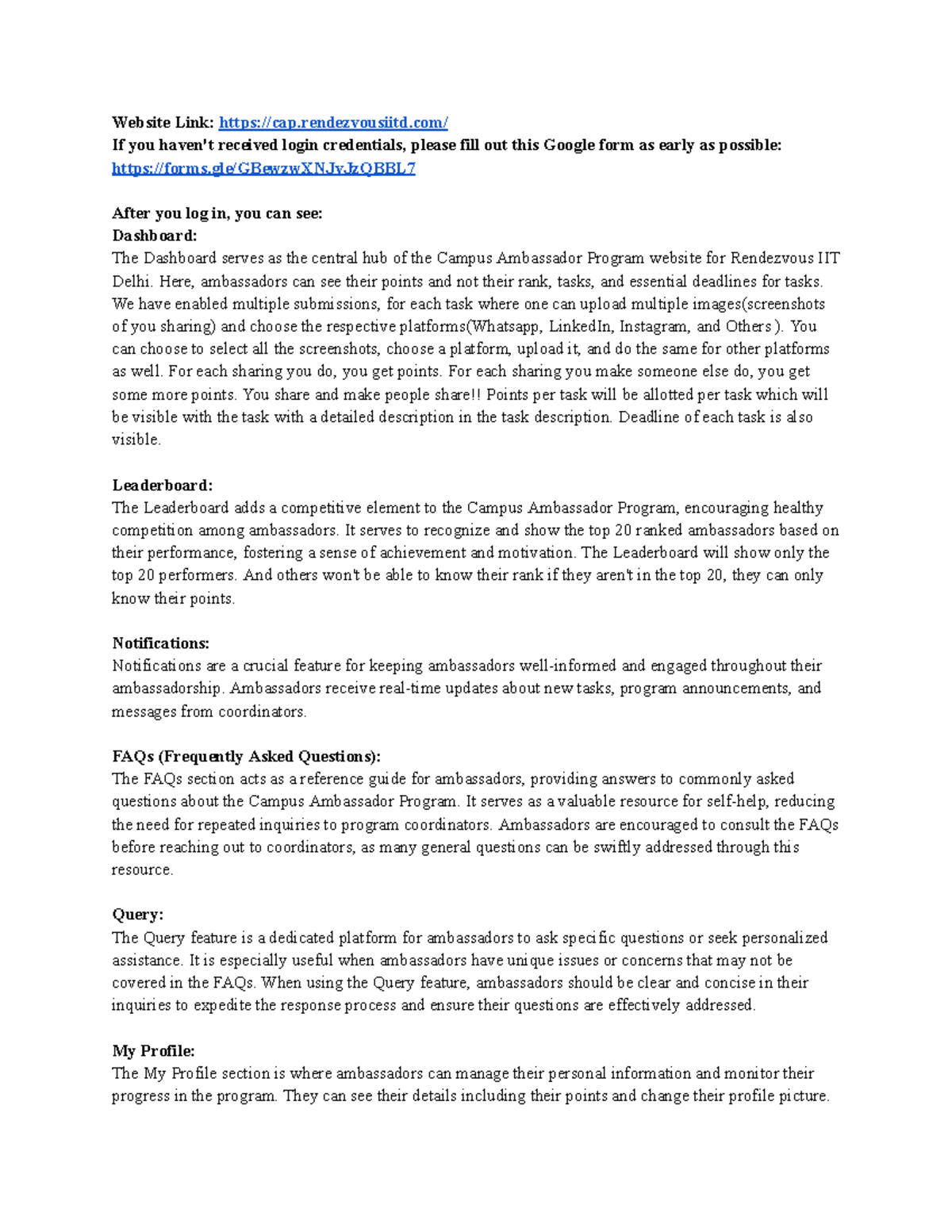 CAP Portal good site Link cap.rendezvousiitd/ If you haven't