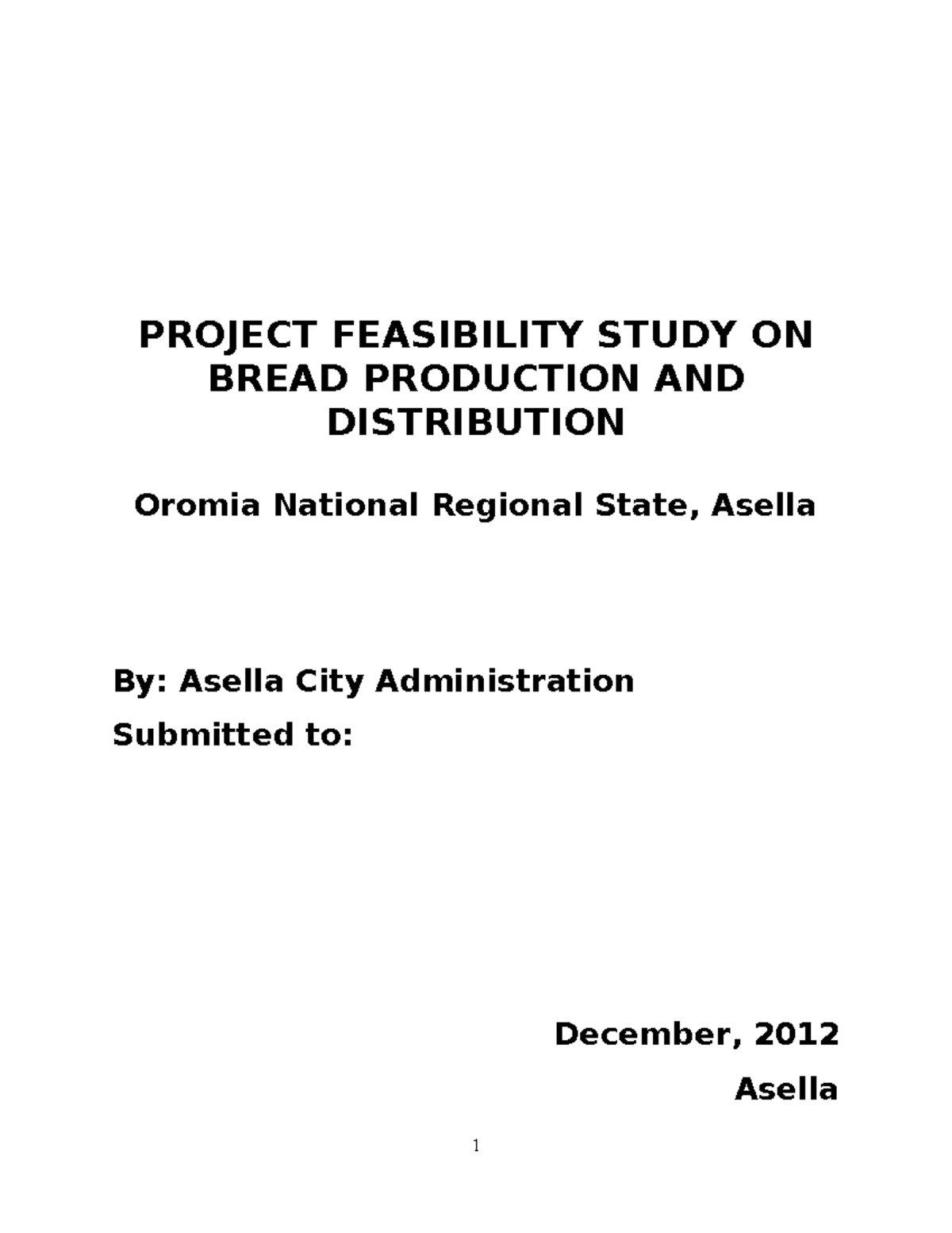 connect hardware per - PROJECT FEASIBILITY STUDY ON BREAD PRODUCTION ...