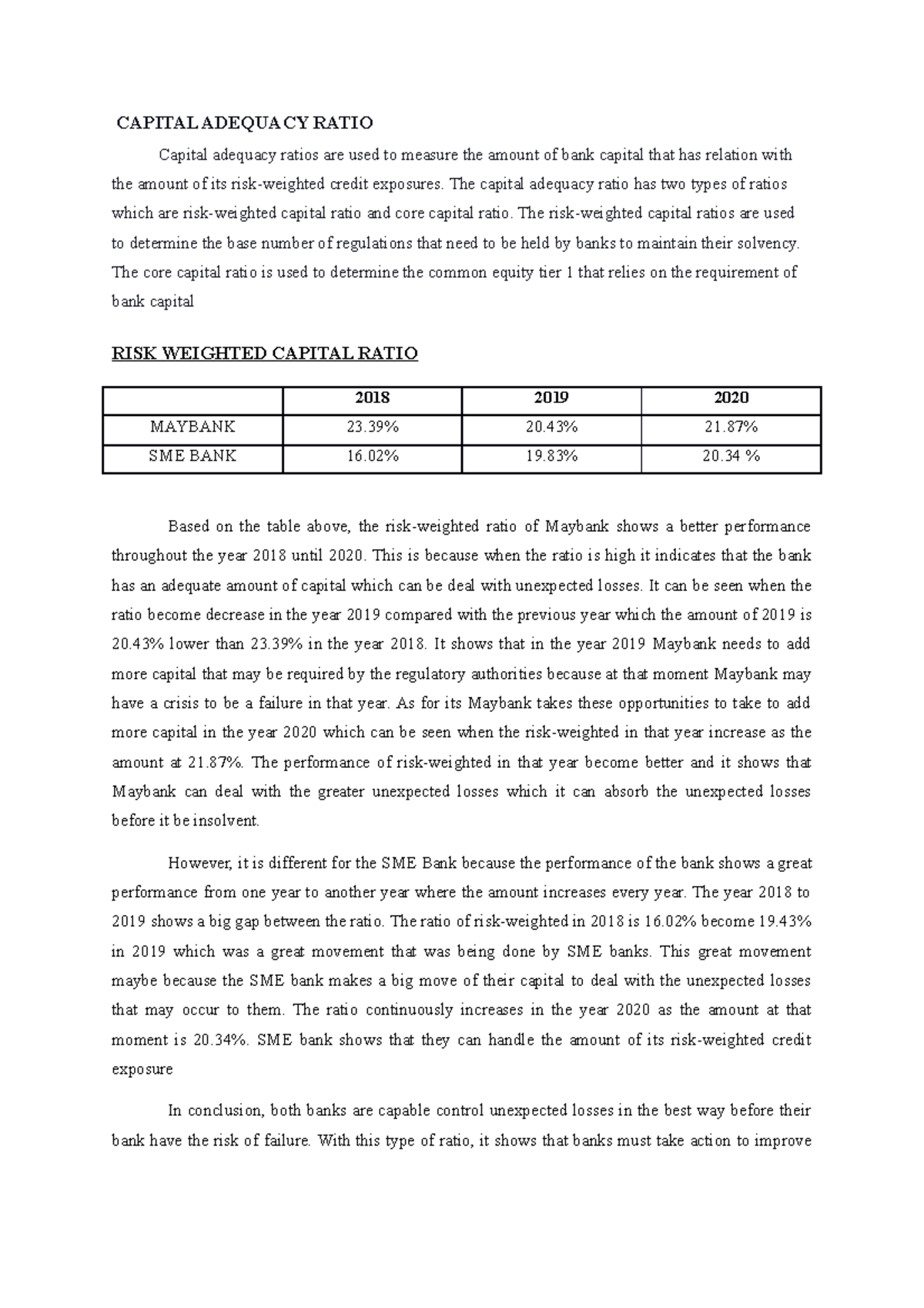 Capital Adequncy Ratio CAPITAL ADEQUACY RATIO Capital adequacy ratios