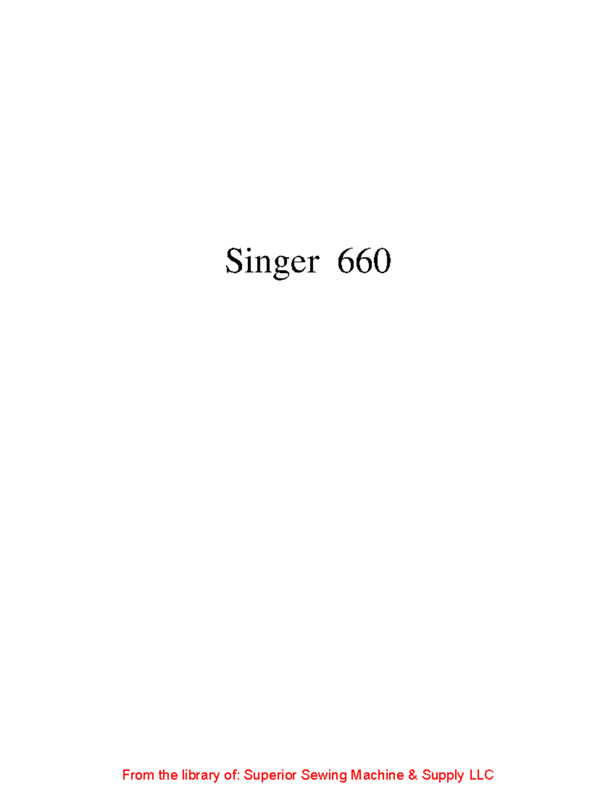Singer 660 - Parts S I N G E R ~ L~ ~ - ~ 47 -~~-~ Parts List for 660A ...