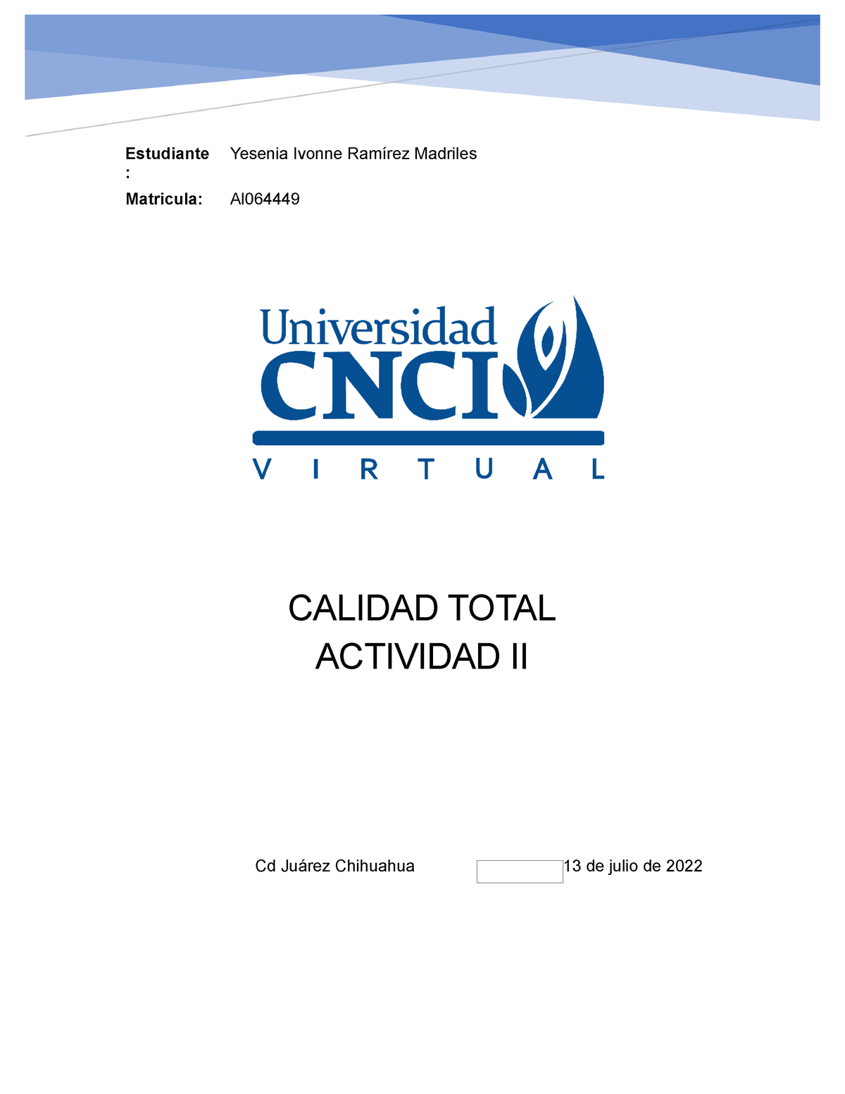 Actividad 1- Gestion DE Calidad - Calidad Total - Studocu