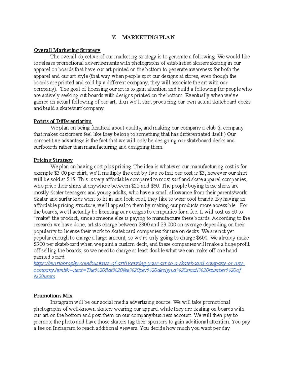 Marketing Plan - V. MARKETING PLAN Overall Marketing Strategy The ...