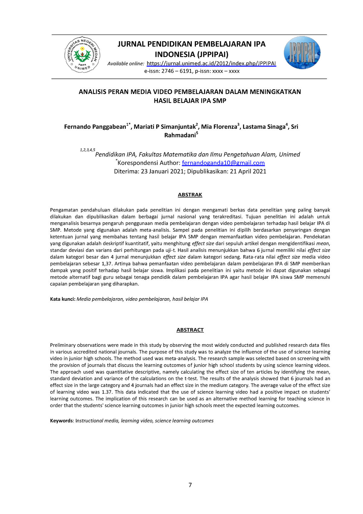 24502 54193 1 SM - Tugas - JURNAL PENDIDIKAN PEMBELAJARAN IPA INDONESIA ...