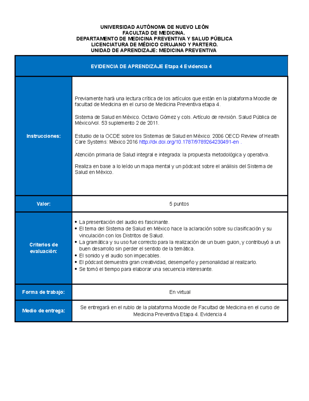 Evidencia 4 Sistema DE Salud - UNIVERSIDAD AUTÓNOMA DE NUEVO LEÓN ...