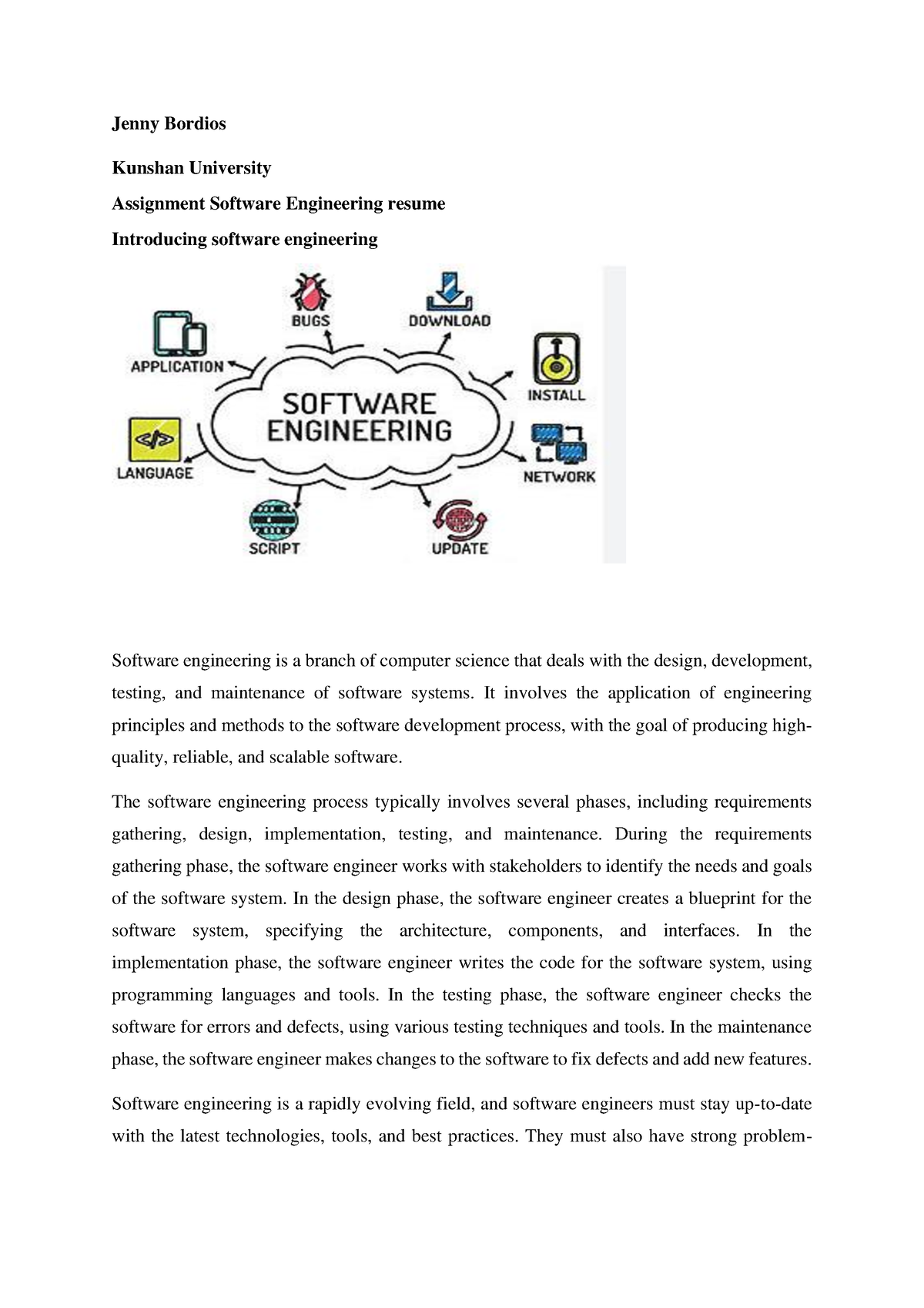 software engineering assignment