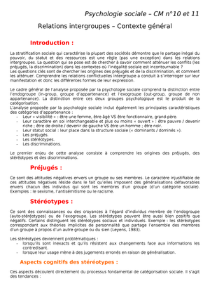 Cm10 11 Psychologie Sociale Universite De Rouen Studocu