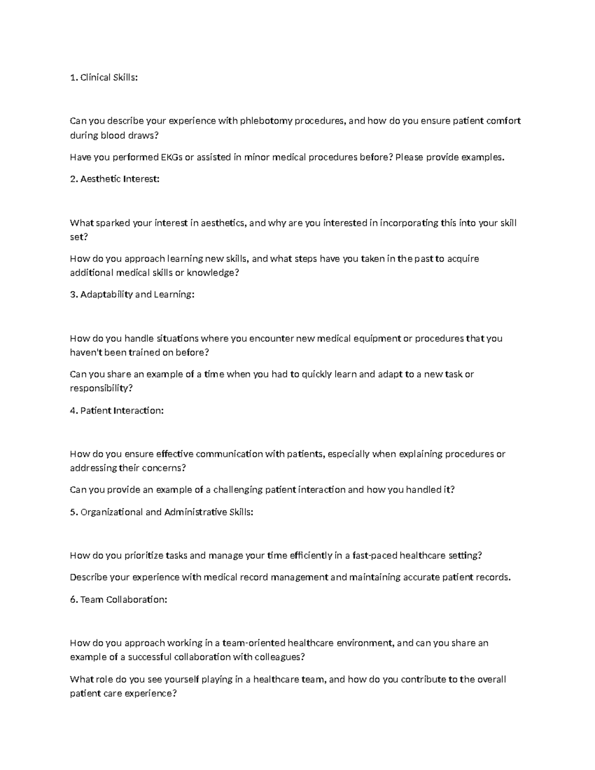 Study material psychology interview questions and logic Clinical