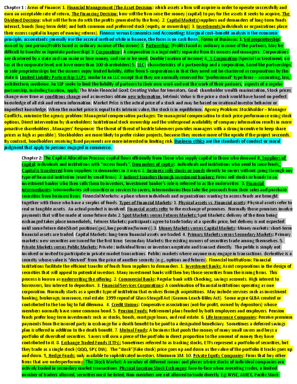 Exam1 - Exam one chapter 1 - 3 study guide - Chapter 1 : Areas of ...