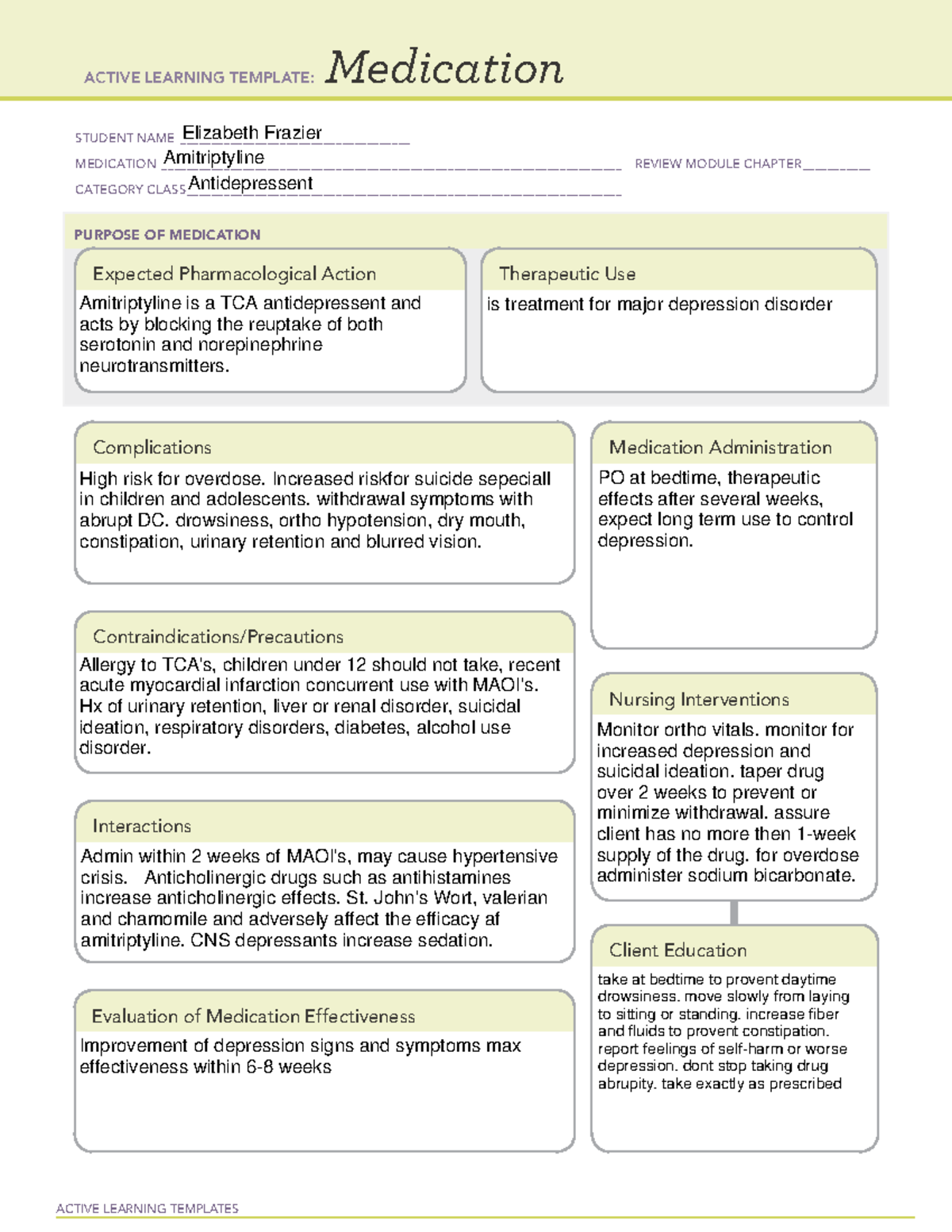 Mental Health Medication Management Handouts Printable