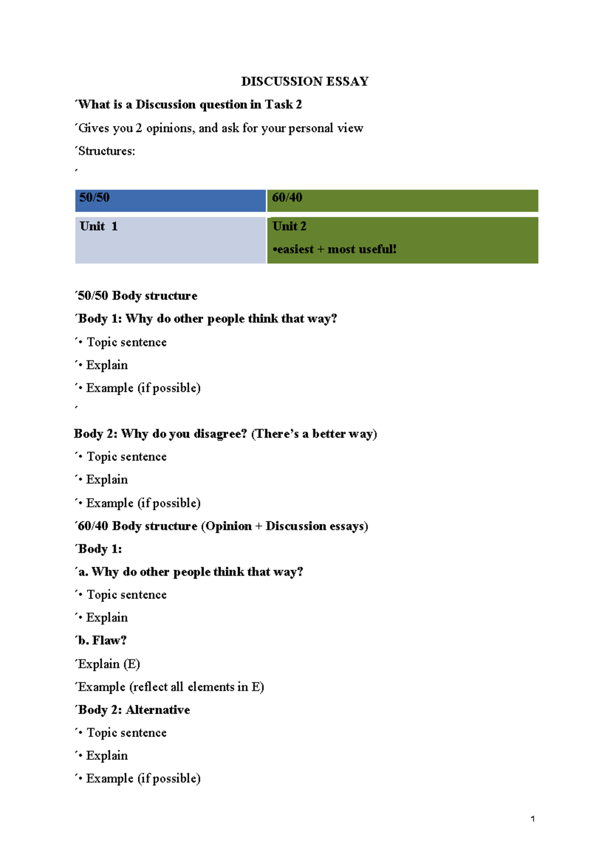 Discussion Essay 1 DISCUSSION ESSAY ́What is a Discussion question in