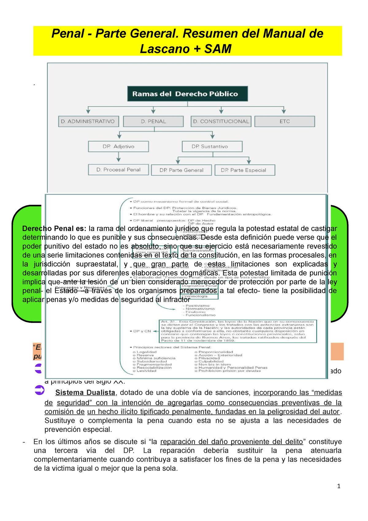 Derecho Penal I Resumen Manual Lascano Penal Parte General