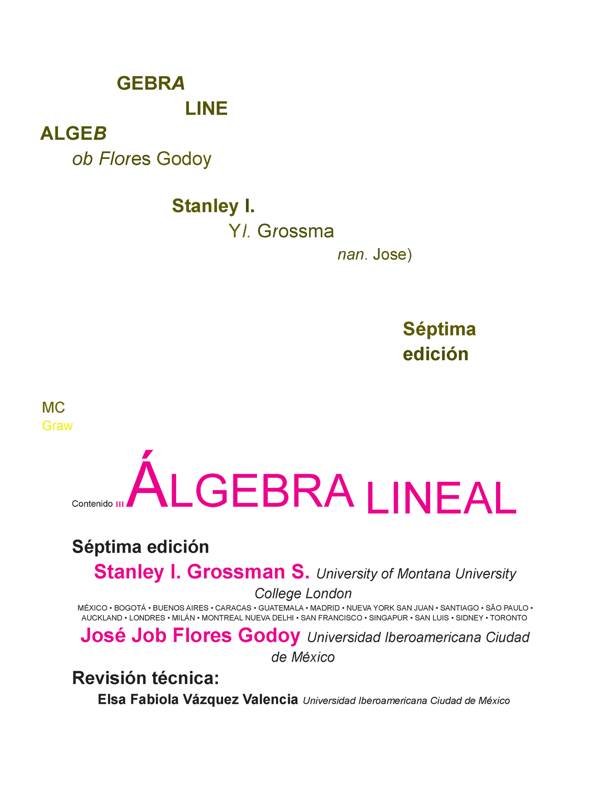 algebra lineal stanley grossman 7 edicion solucionario