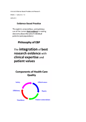 Practice Exam3 i EBP SP5 - Introduction to Evidence-Based Practice and ...