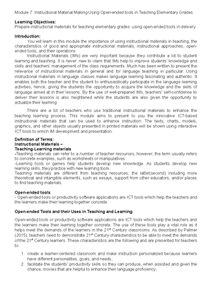 Inbound 6261461759429605648 - Module 7: Instructional Material Making ...