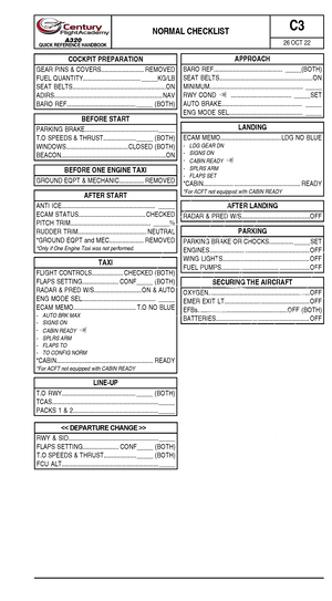 Normal Procedures - Airbus 320 - NORMAL PROCEDURES - Studocu