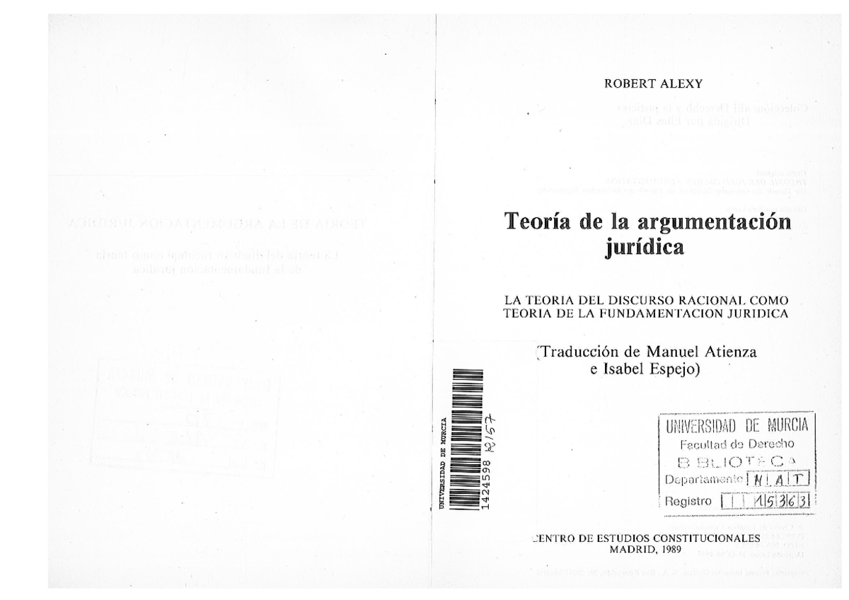 Teoría de la Argumentación Jurídica Robert Alexy , pp. 205-214