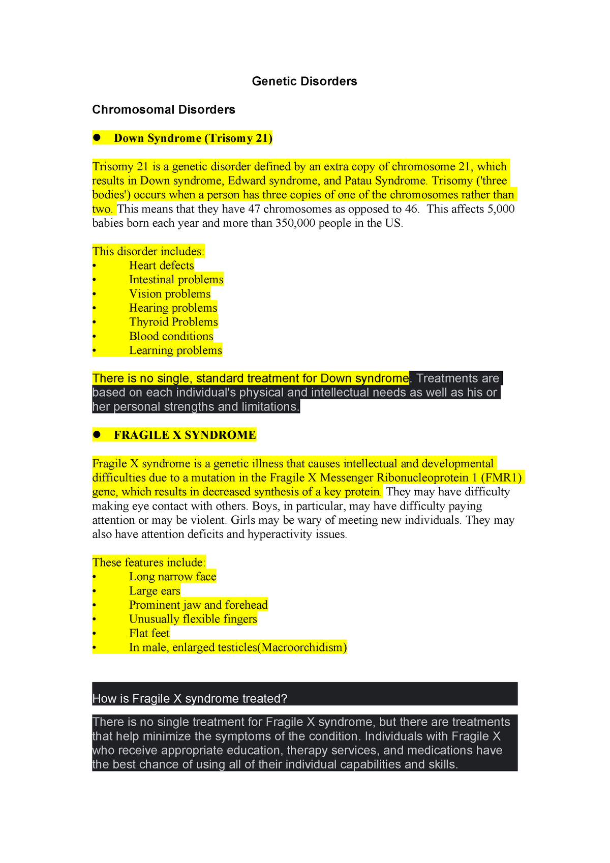 genetic disorders essay conclusion