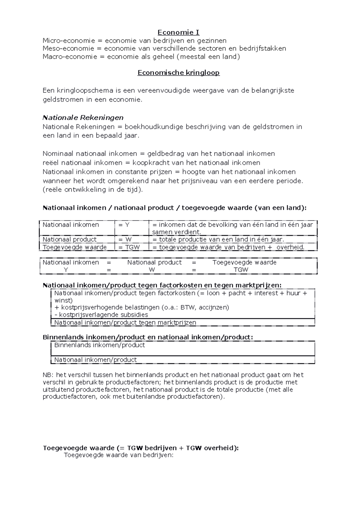 Economie Samenvatting - Economie I Micro-economie = Economie Van ...