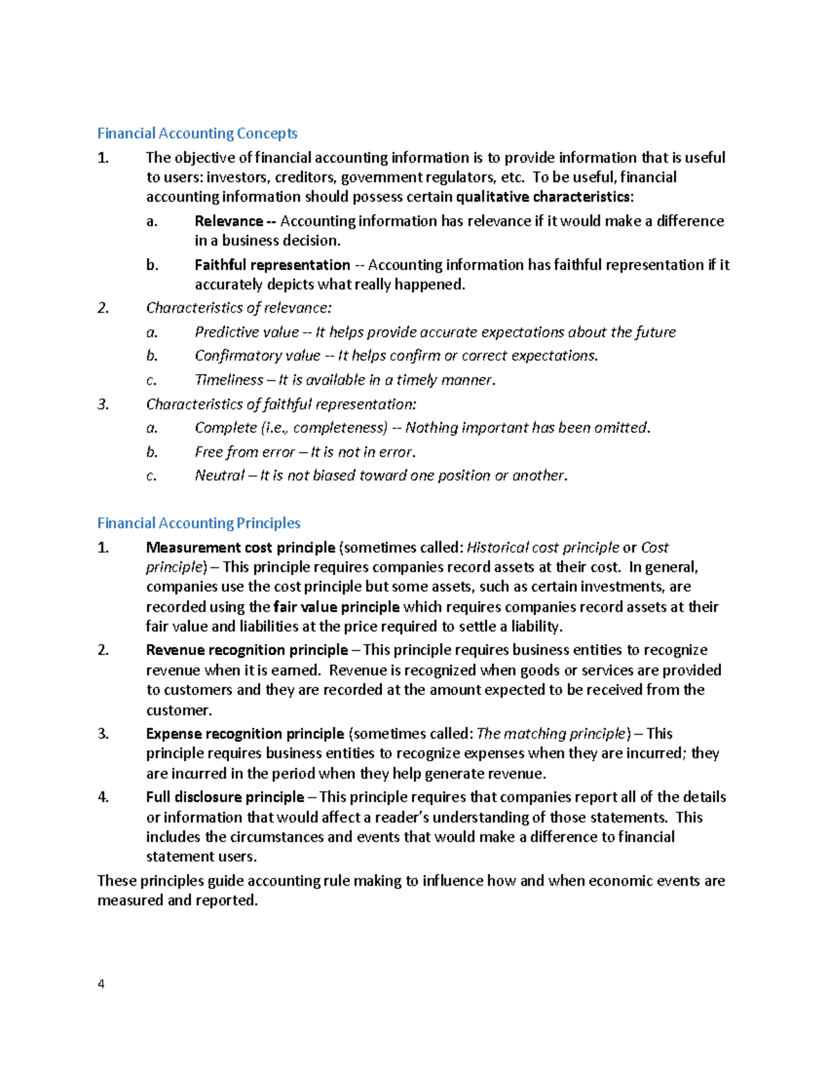 Chapter 1 page 4 - Intro to financial accounting page 4 - 4 Financial ...
