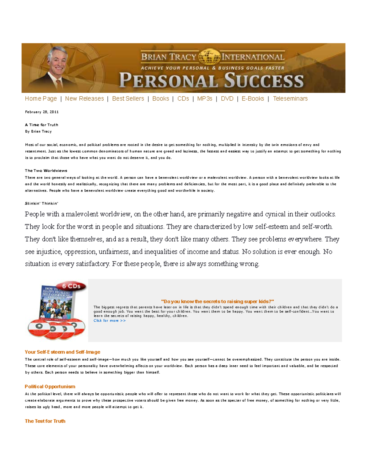 A Time for Truth - very important info to be considered - Home Page ...