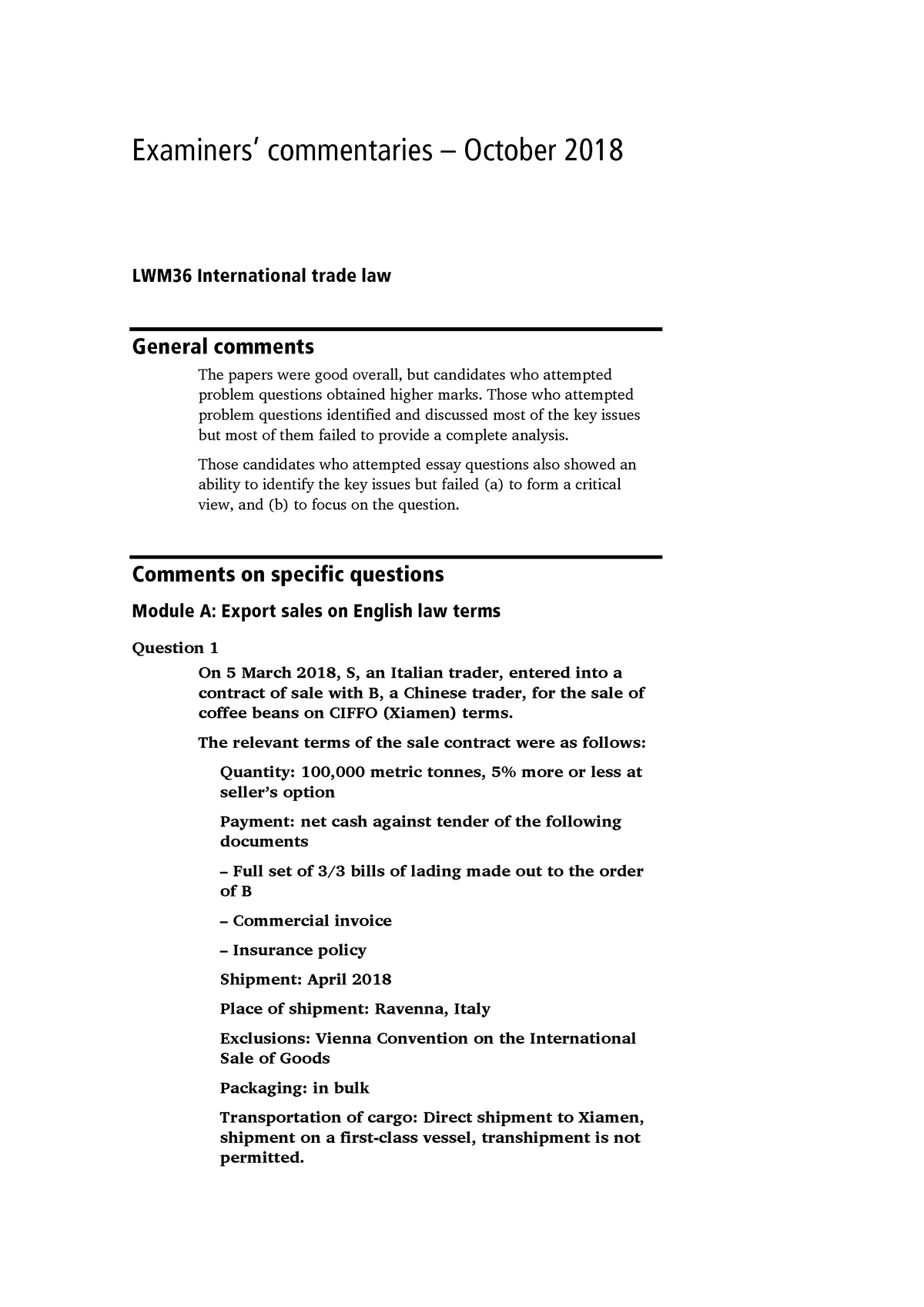 036-international-trade-law-exam-comm-oct18-examiners-commentaries