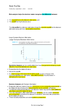 Decision Making with Probabilities - Decision Making with Probabilities ...