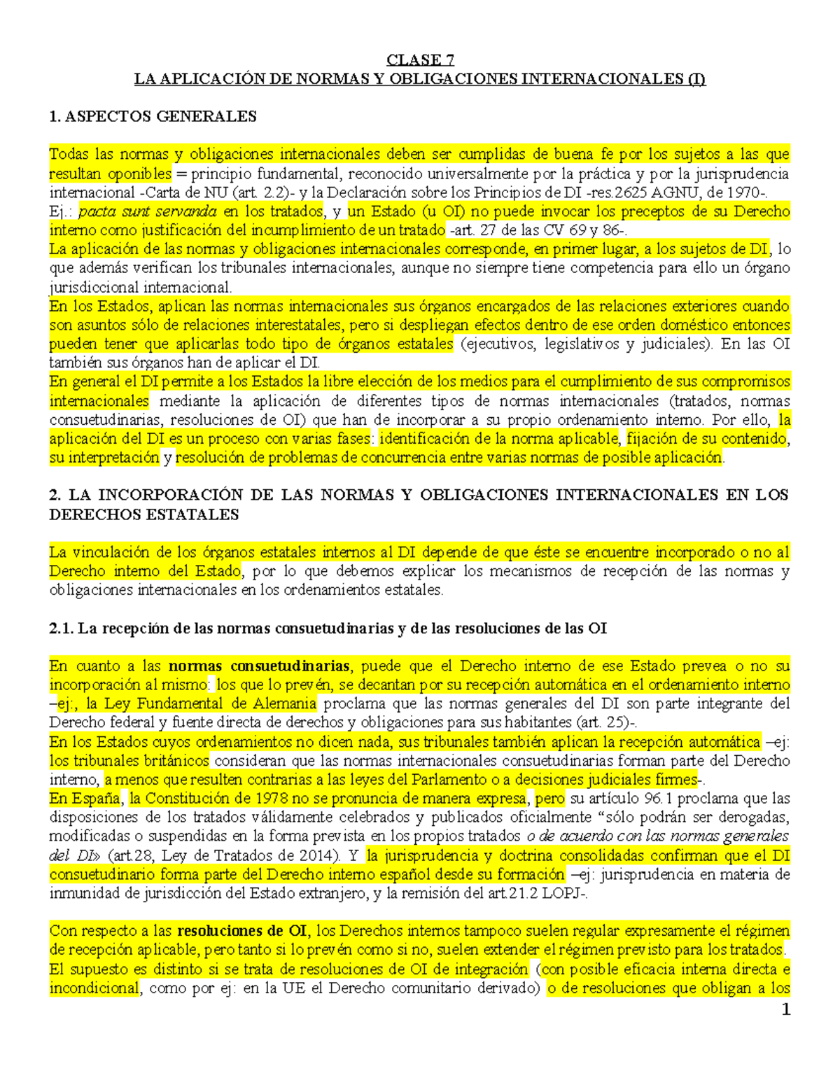 Apuntes De Clase 7 (corregidos Y Subrayados) - CLASE 7 LA APLICACIÓN DE ...