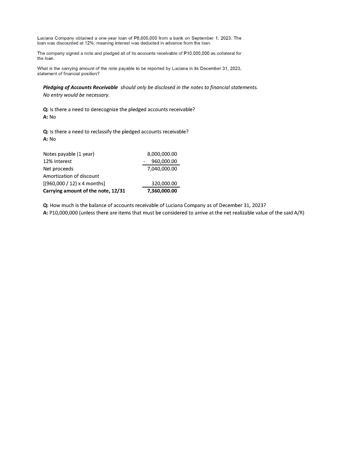 Practice-Set Receivable-Financing Suggested-Answers-Nos - Pledging Of ...