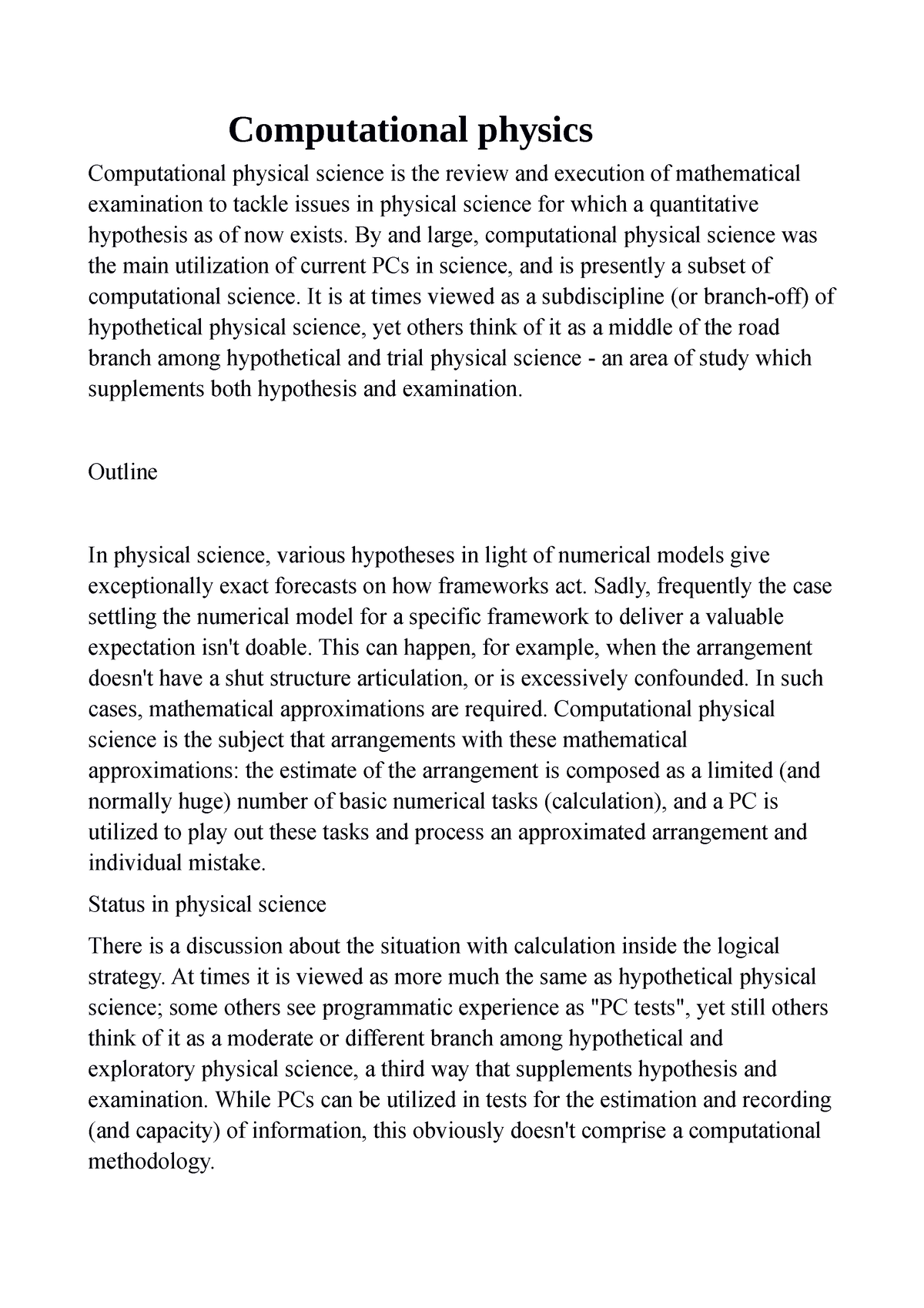 Computational Physics - Computational Physics Computational Physical ...