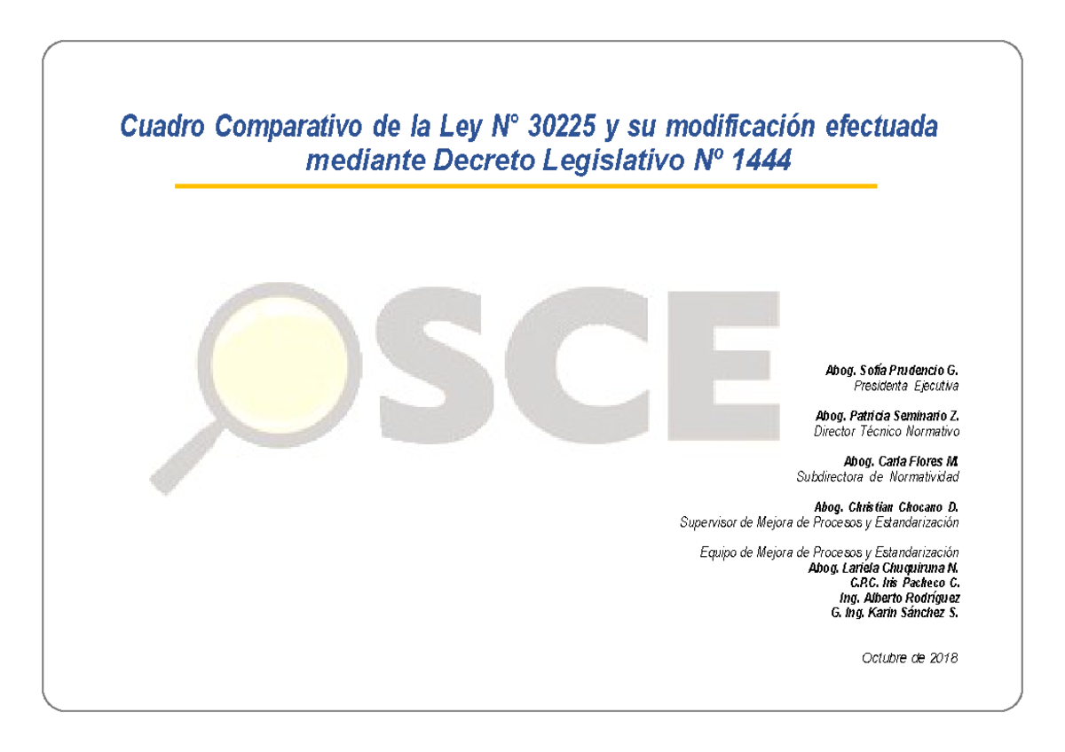 Cuadro Comparado Ley 30225 DL 1444 Word - Program Ación De Obras - UAP ...