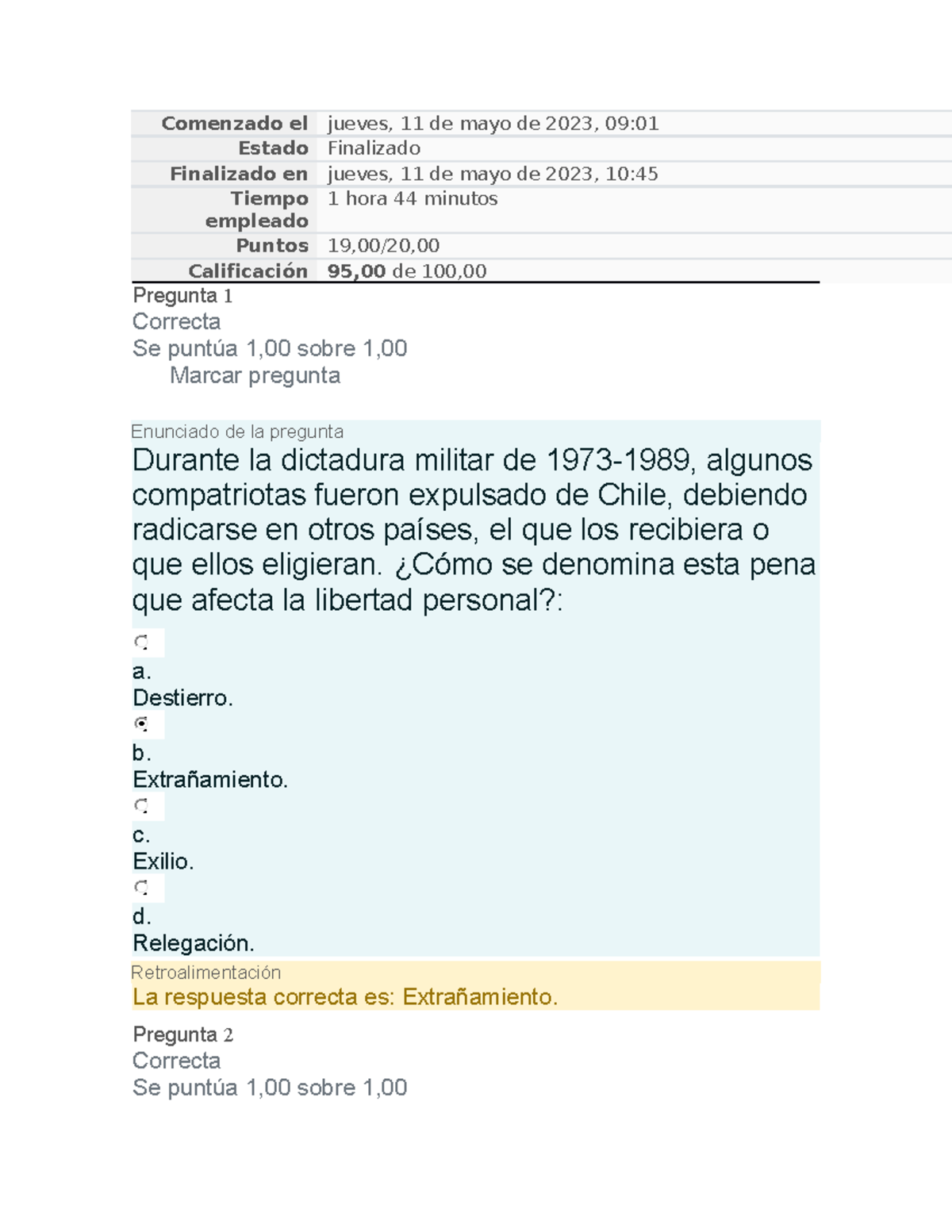 Examen Derecho Constitucional - Comenzado el jueves, 11 de mayo de 2023 ...