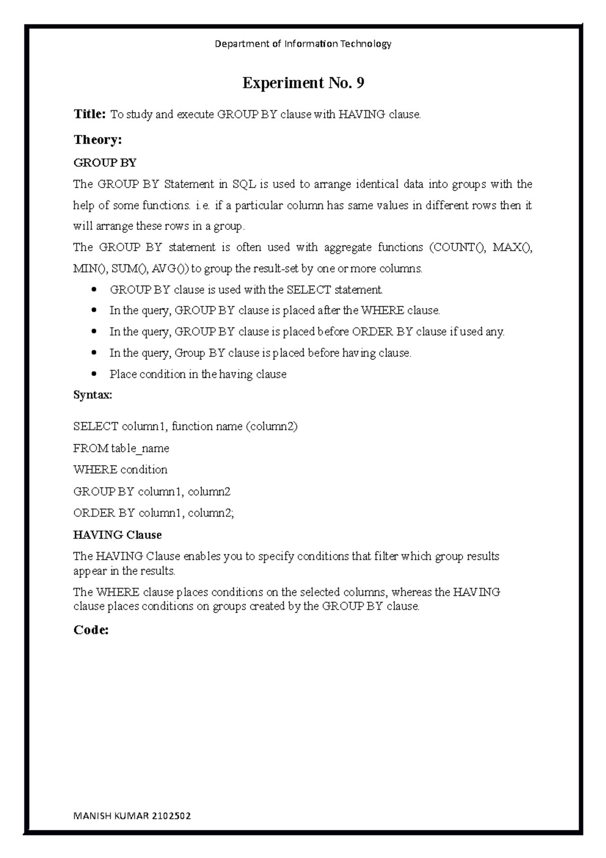 dbms-file-experiment-no-9-title-to-study-and-execute-group-by