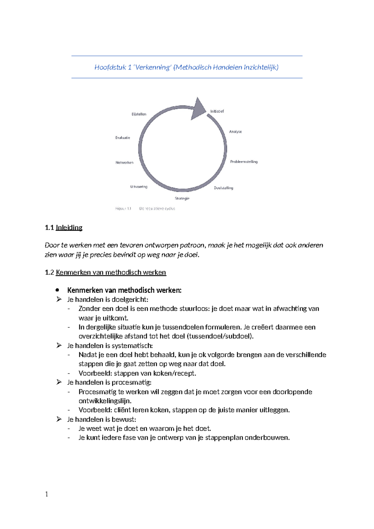 Samenvatting Methodisch Handelen Inzichtelijk - Hoofdstuk 1 tm 10 ...
