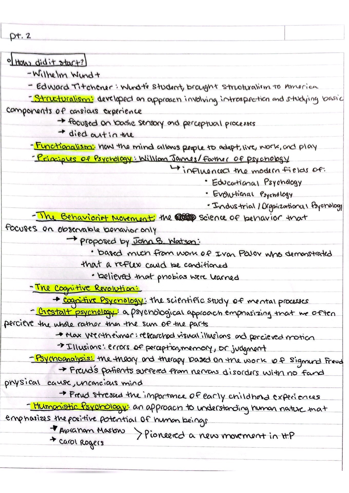 History of Psychology - PSYC 1111 - Studocu